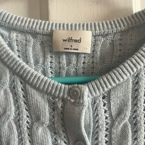 Wilfred Light Blue Cable Knit Sweater